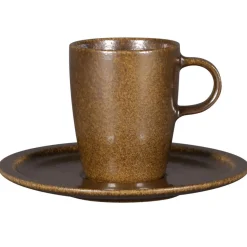 Sous tasse rond bronze porcelaine vitrifiée Ø 16,3 cm stone Ease - RAK Online
