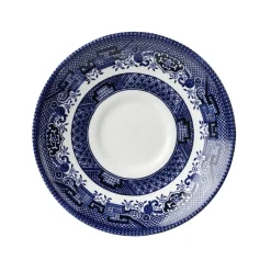 CHURCHILL Sous tasse rond Georgian Willow Blue porcelaine vitrifiée Ø 14,1 cm Vintage Prints Willow Clearance