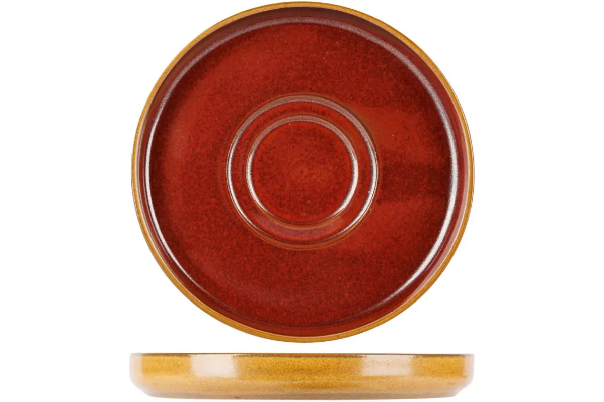 PROOF Sous tasse rond jaune porcelaine Ø 14 cm Elements Mustard New