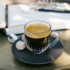 Sous tasse rond noir porcelaine Ø 12 cm Zinc Ouessant - LA ROCHERE Best