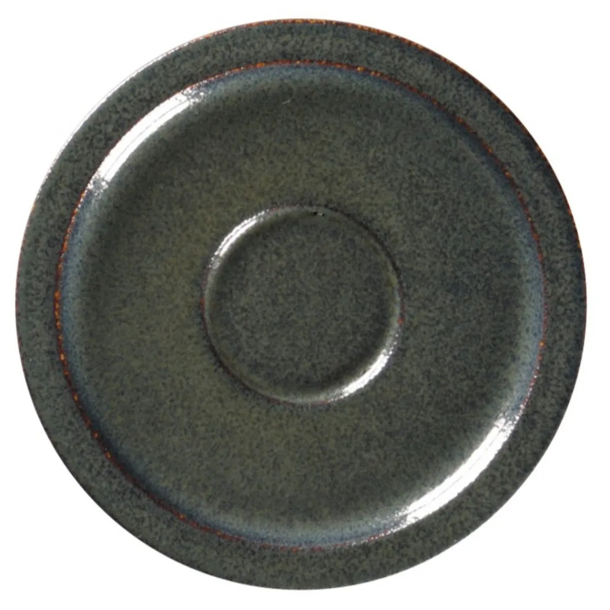 RAK Sous tasse rond noir porcelaine vitrifiée Ø 16,3 cm stone Ease Discount