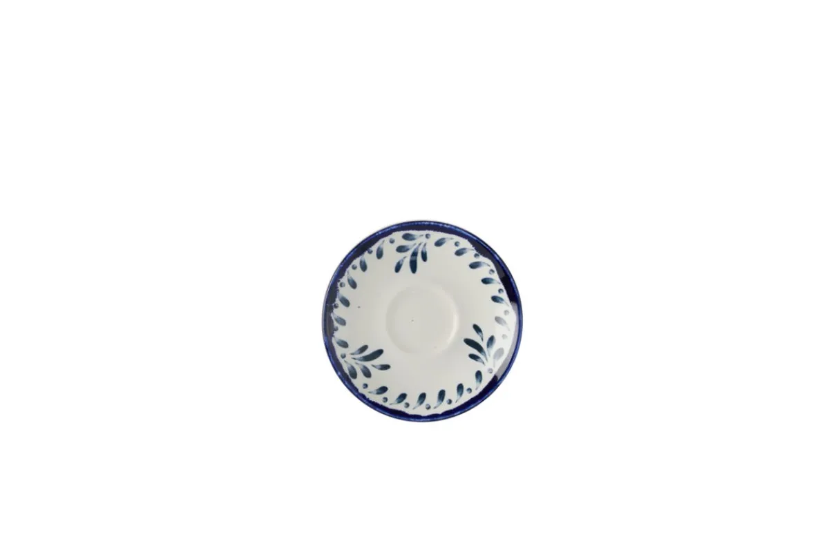 Sous tasse rond terracotta porcelaine vitrifiée Ø 11,8 cm Harvest Mediterranean - DUDSON Online