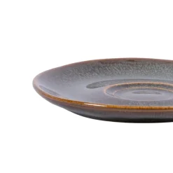 Sous tasse rond vert grès émaillé Ø 14 cm Sky - PRO.MUNDI New