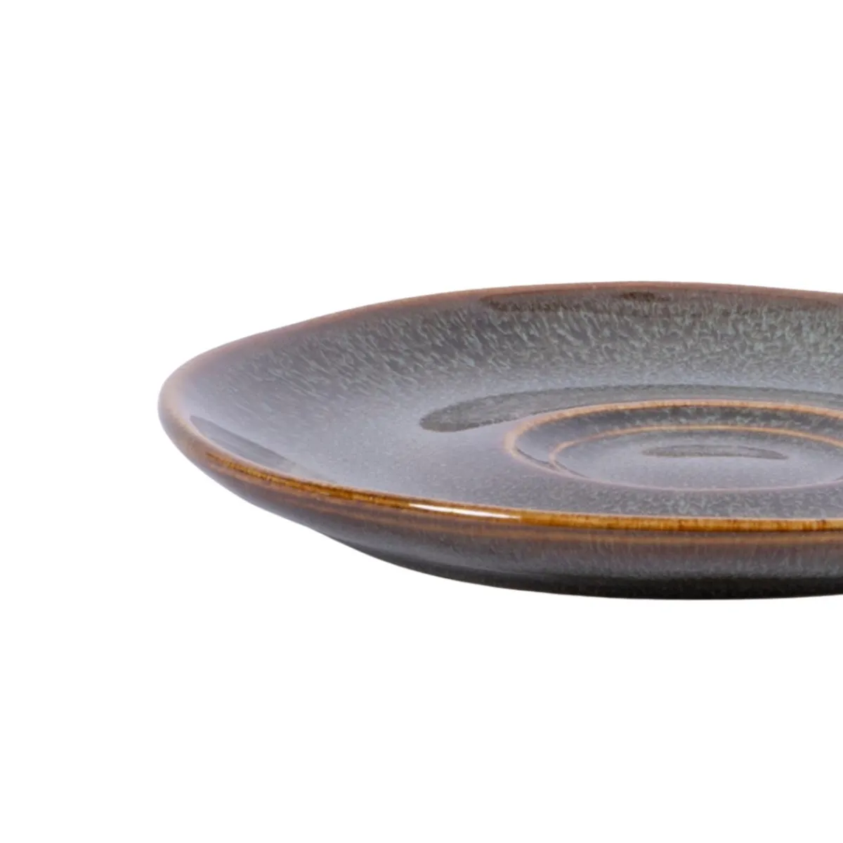 Sous tasse rond vert grès émaillé Ø 14 cm Sky - PRO.MUNDI New