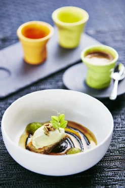 Sous-tasse à thé / déjeuner gourmand rectangulaire noir porcelaine culinaire 29 cm Basalt - REVOL Sale