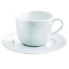 PILLIVUYT Sous tasse à thé/déjeuner rond blanc porcelaine culinaire Ø 16 cm Basket Outlet