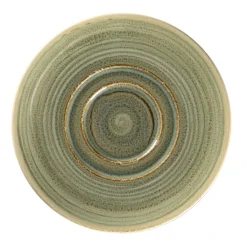 Sous tasse à thé déjeuner rond Emerald porcelaine vitrifiée Ø 15,5 cm stone Spot - RAK Outlet