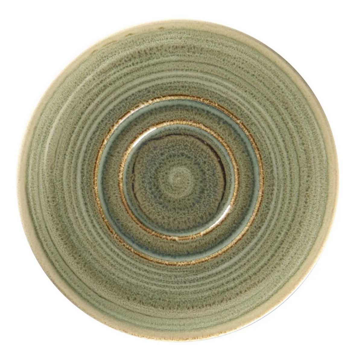 Sous tasse à thé déjeuner rond Emerald porcelaine vitrifiée Ø 15,5 cm stone Spot - RAK Outlet