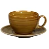 Sous tasse à thé déjeuner rond Garnet porcelaine vitrifiée Ø 15,5 cm stone Spot - RAK New