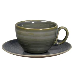 RAK Sous tasse à thé déjeuner rond Jade porcelaine vitrifiée Ø 17 cm stone Spot