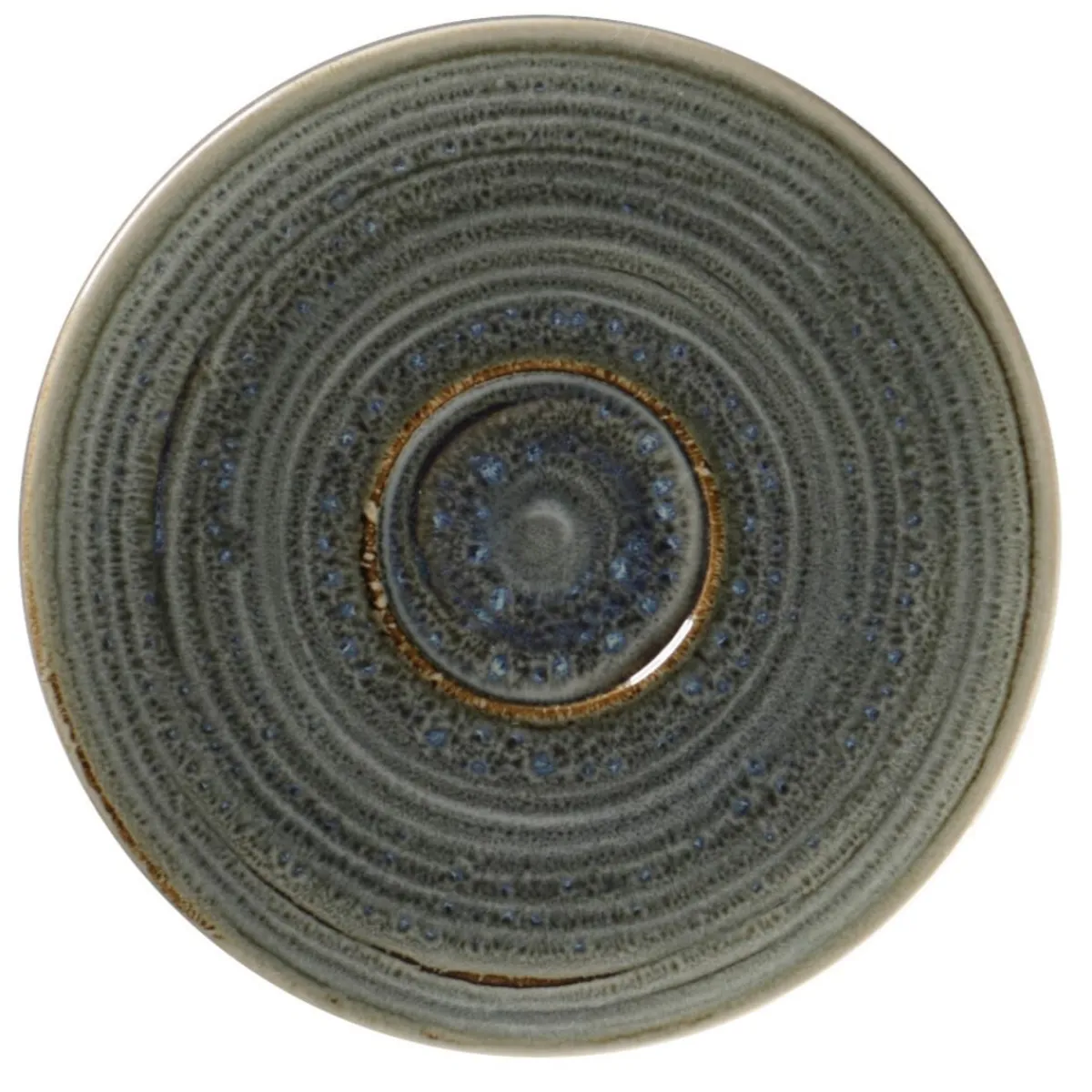 RAK Sous tasse à thé déjeuner rond Peridot porcelaine vitrifiée Ø 17 cm stone Spot