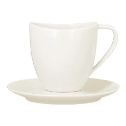 Sous tasse à thé ivoire porcelaine vitrifiée Ø 15 cm Swirls - RAK New