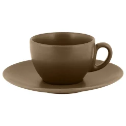Sous tasse à thé marron porcelaine vitrifiée Ø 17 cm Genesis - RAK New