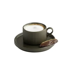 APS Sous-tasse thé ou mug rond marron porcelaine Ø 16 cm The Grid Outlet