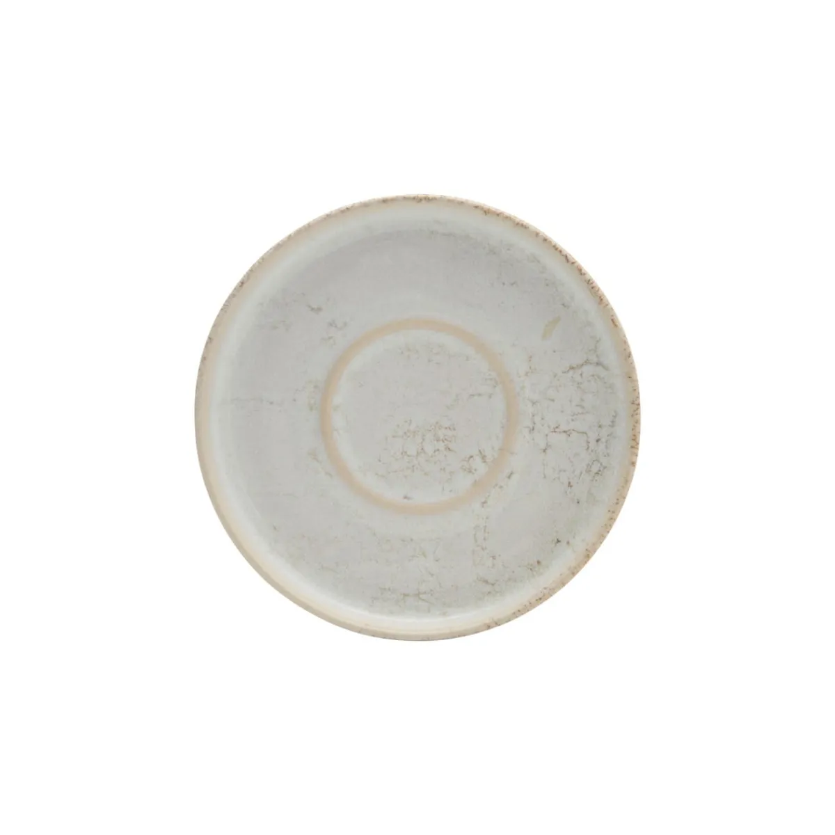 ACCOLADE Sous tasse à thé rond beige grès émaillé Ø 14 cm Sand Clearance