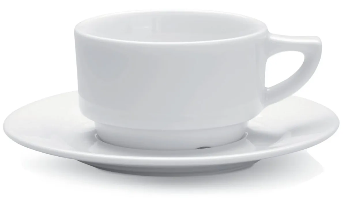 PRO.MUNDI Sous-tasse à thé rond blanc porcelaine Ø 14,5 cm Cafett