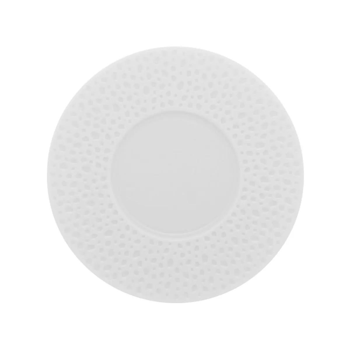 DEGRENNE Sous tasse à thé rond blanc porcelaine de limoges Ø 15,8 cm L' Perles De Rosee Blanches Online