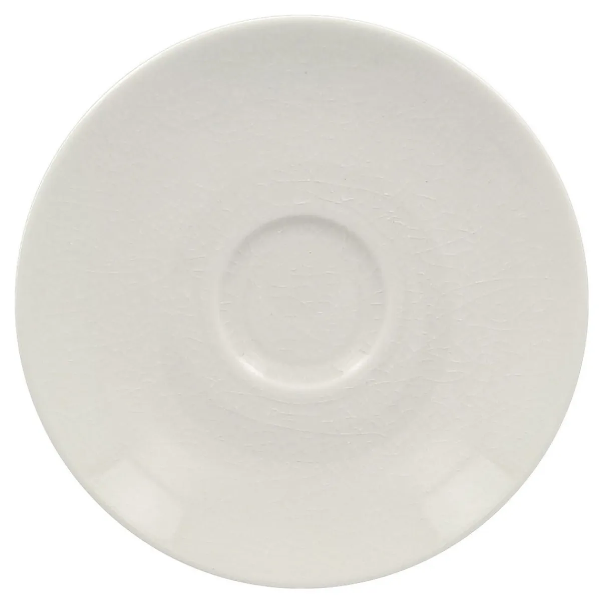 Sous-tasse à thé rond blanc porcelaine vitrifiée Ø 15 cm Vintage - RAK Outlet