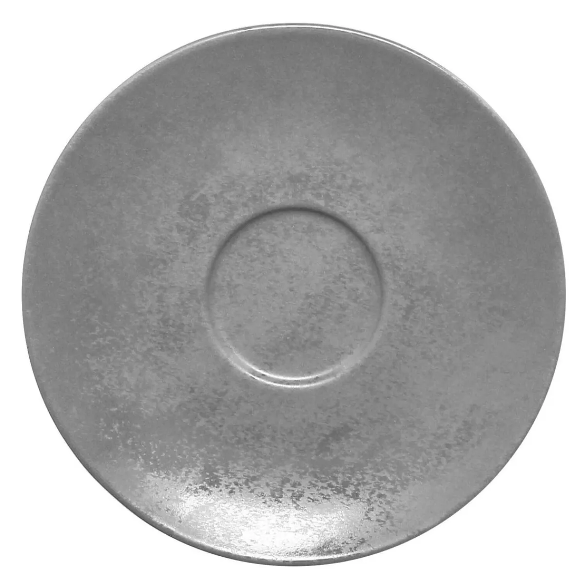 Sous-tasse à thé rond gris porcelaine vitrifiée Ø 17 cm Shale - RAK Best