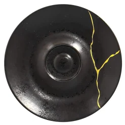 Sous tasse à thé rond noir porcelaine Ø 15 cm Kintzoo - RAK Online