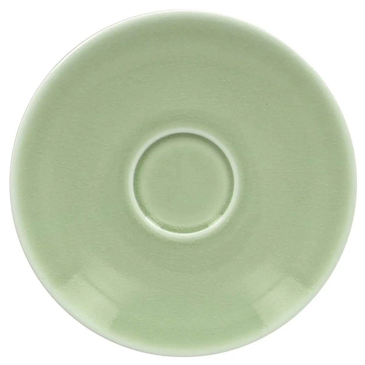 RAK Sous-tasse à thé rond vert porcelaine vitrifiée Ø 15 cm Vintage Best