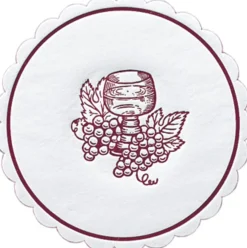 Sous verre bordeaux ouate de cellulose Ø 10 cm (250 pièces) - DUNI Hot