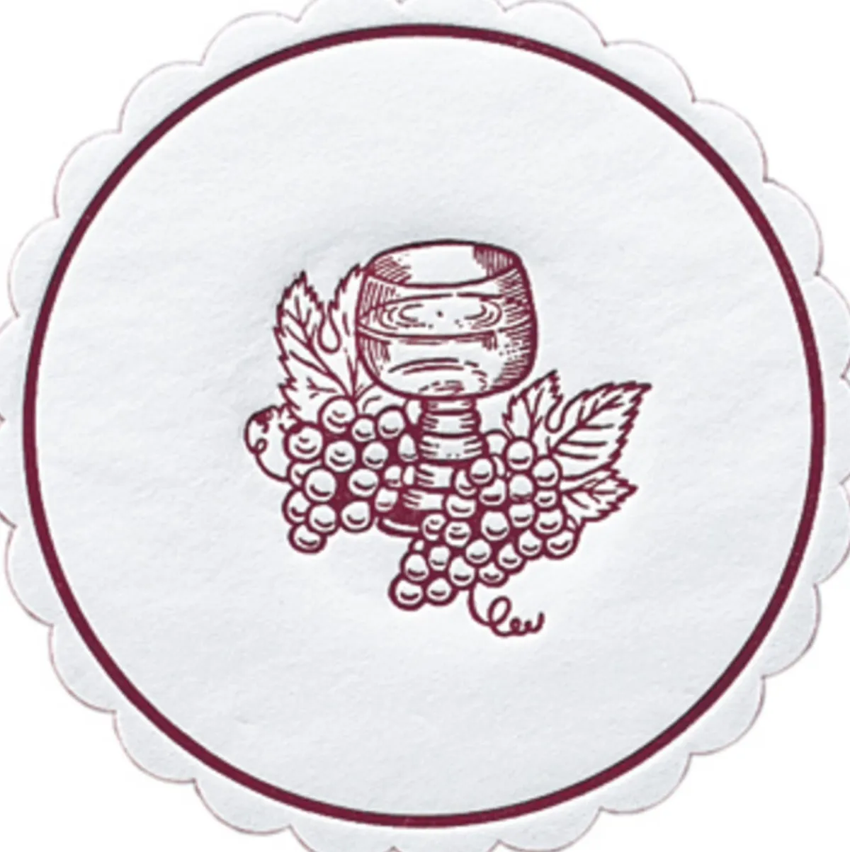 Sous verre bordeaux ouate de cellulose Ø 10 cm (250 pièces) - DUNI Hot