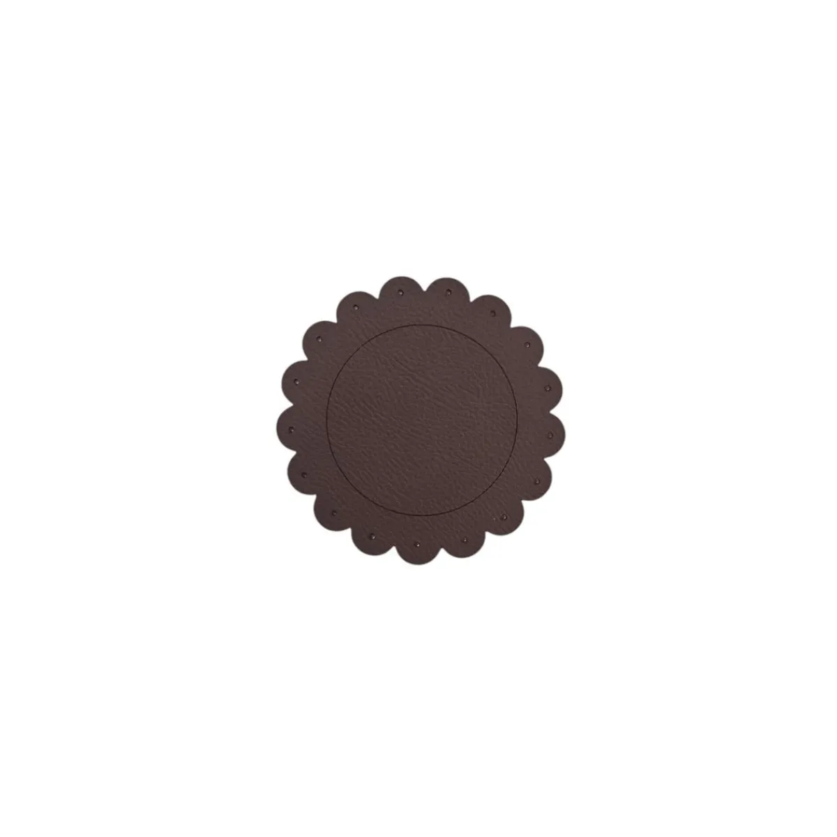 Sous verre chocolat PVC Ø 12 cm Flower - SONOLYS Clearance