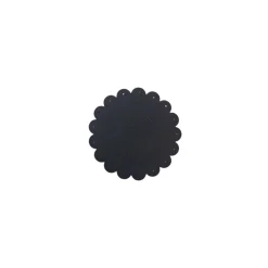 SONOLYS Sous verre noir PVC Ø 12 cm Flower Clearance