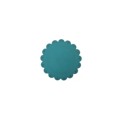 Sous verre vert émeraude PVC Ø 12 cm Flower - SONOLYS Discount