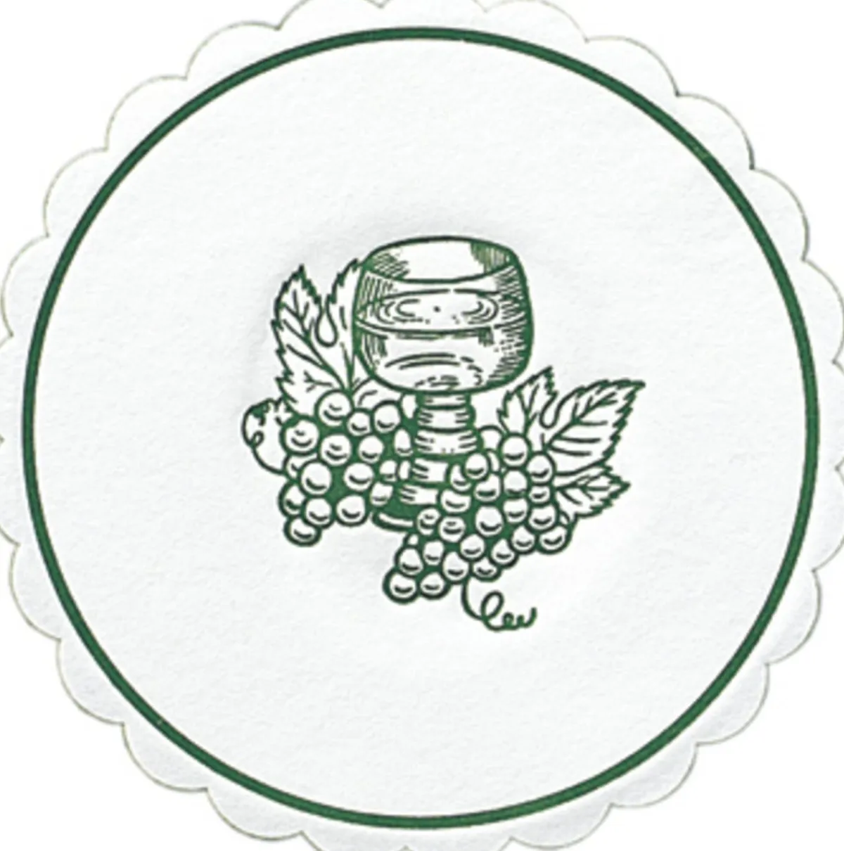 Sous verre vert ouate de cellulose Ø 10 cm (250 pièces) - DUNI Sale