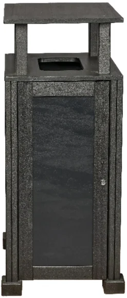 Station de tri sélectif extérieure 1 flux avec toit aluminium 80 L carbone - PROBBAX Outlet