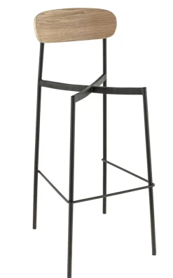FLEXMOB Structure tabouret d'intérieur noir 106x42x48 cm Ralph New