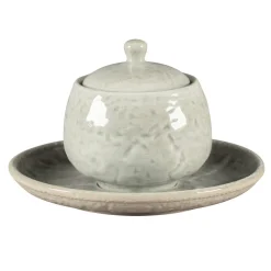 RAK Sucrier avec couvercle rond céladon porcelaine vitrifiée 25 cl Ø 8,8 cm Krush Online