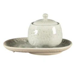 RAK Sucrier avec couvercle rond céladon porcelaine vitrifiée 25 cl Ø 8,8 cm Krush Online