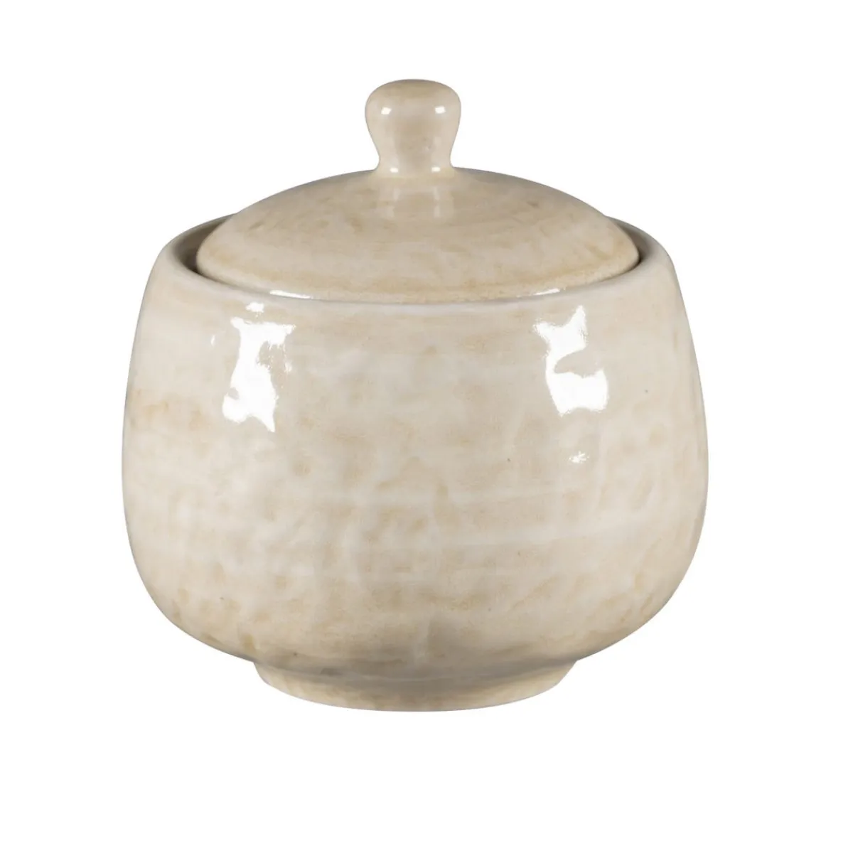 Sucrier avec couvercle rond porcelaine vitrifiée 25 cl Ø 8,8 cm Krush - RAK Hot