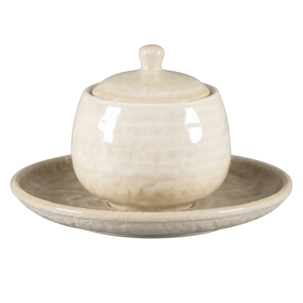 Sucrier avec couvercle rond porcelaine vitrifiée 25 cl Ø 8,8 cm Krush - RAK Hot