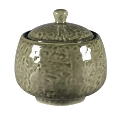 Sucrier avec couvercle rond steel porcelaine vitrifiée 25 cl Ø 8,8 cm Krush - RAK