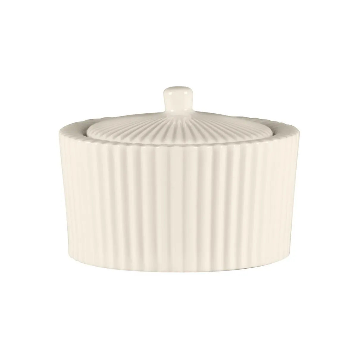 Sucrier & couvercle rond blanc porcelaine bone china 28 cl Ø 10 cm Spectra - RAK Sale