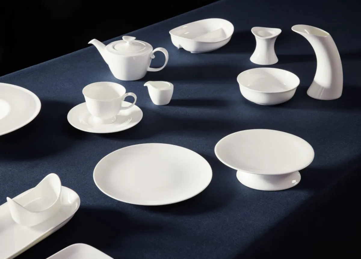 Sucrier sachets ovale blanc porcelaine bone china 9,5 cm Bravura - RAK