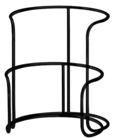 DEGRENNE Support haut acier noir Ø 25 cm 26 cm Evento