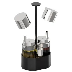 APS Support pour ménagère  pièces ovale noir 14,5x10,5x30 cm The Grid Clearance
