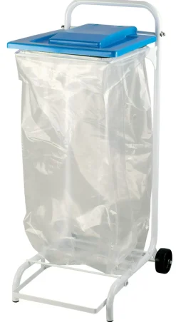 SAINT ROMAIN Support sac poubelle acier 120 L bleu Best