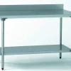 Table avec dosseret et étagère inox 120x70x90 cm Avec dosseret Avec étagère - TOURNUS Best