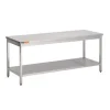 PROINOX Table centrale inox 70 cm x 87 cm Sans dosseret Avec étagère Hot