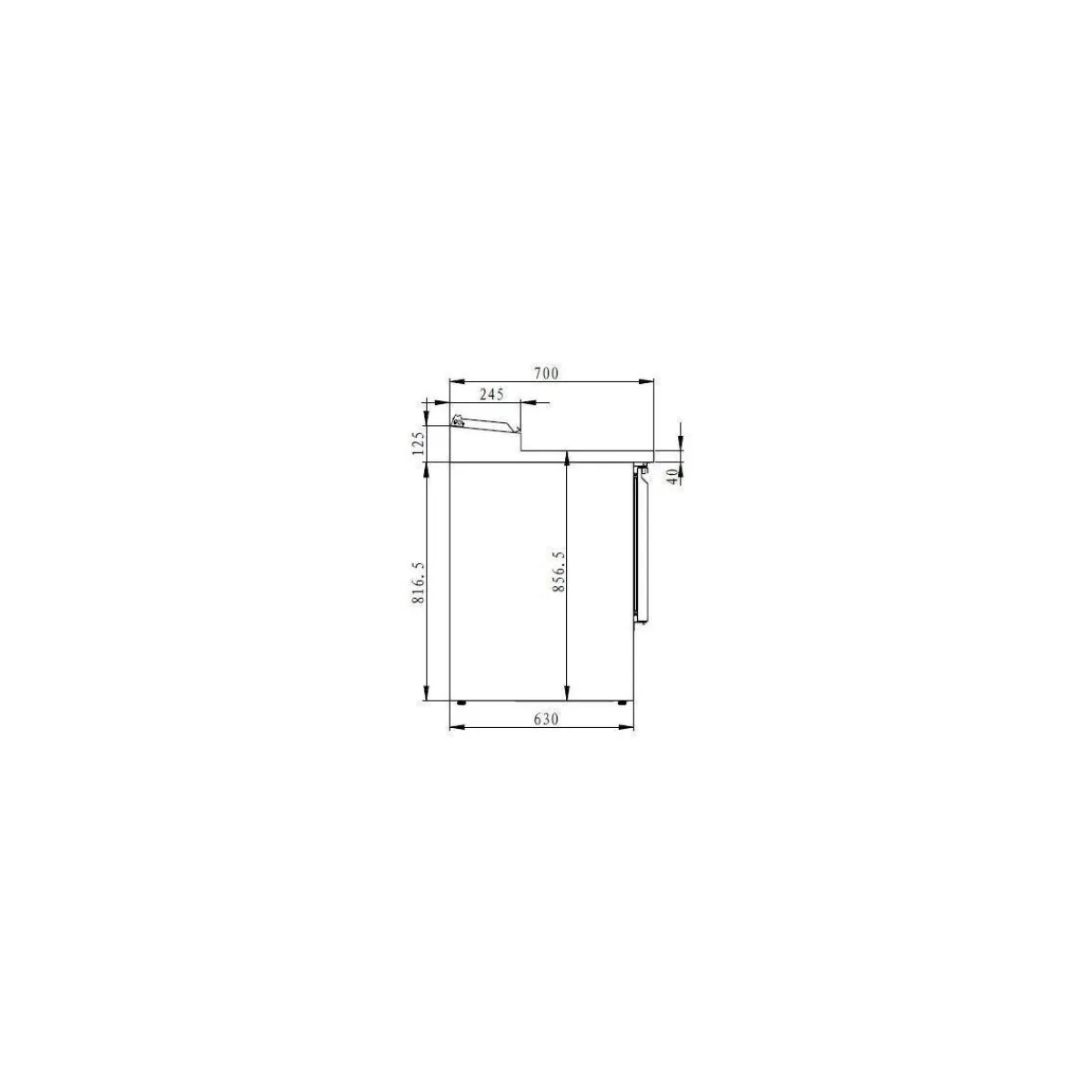 PROINOX Table de préparation réfrigérée froid positif 176 L 5 bacs Outlet
