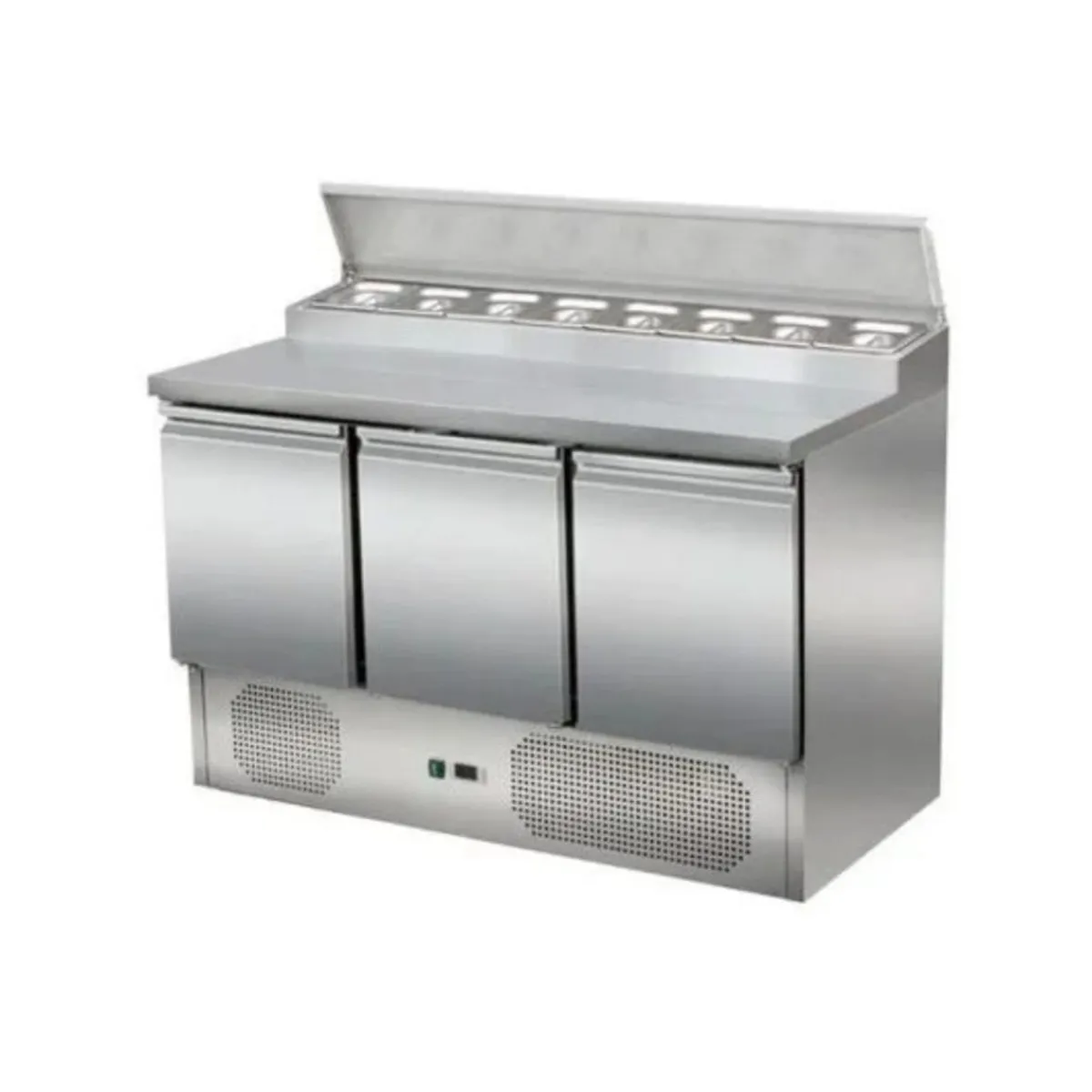 PROINOX Table de préparation réfrigérée 3 portes froid positif 388 L 8 bacs