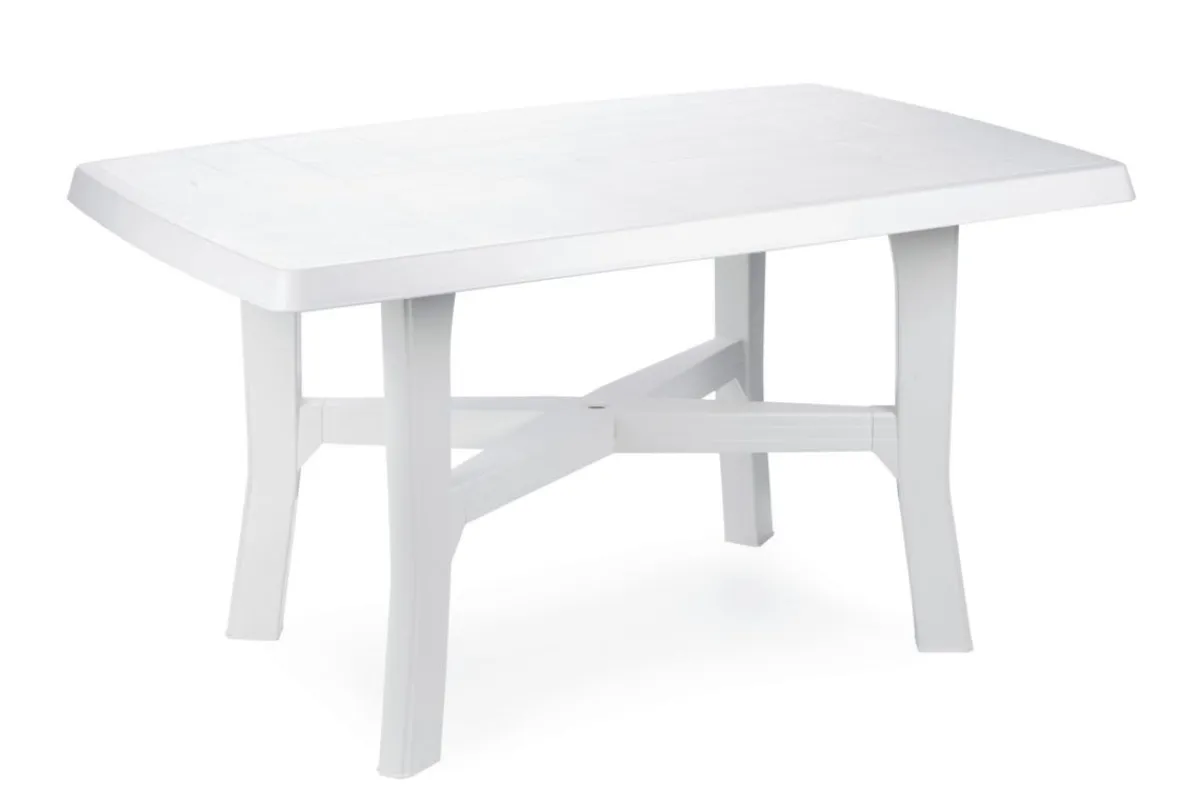 Table d'extérieur blanc 138x88 cm - Aucune Hot