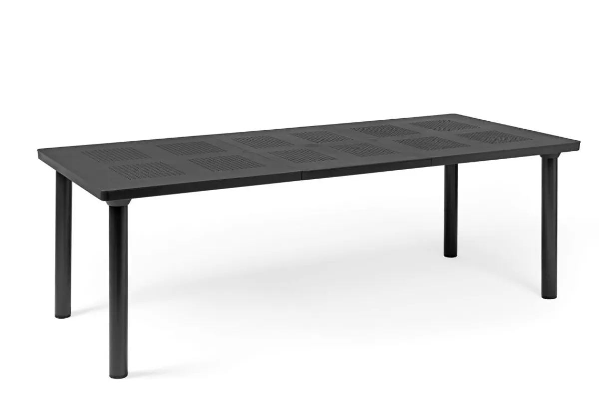 Table d'extérieur gris anthracite 220x110 cm - Aucune Discount