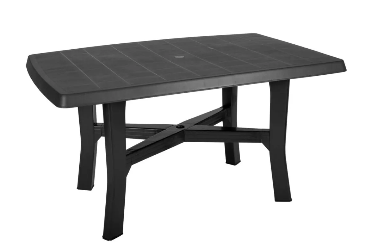 Aucune Table d'extérieur gris anthracite 138x88 cm Clearance